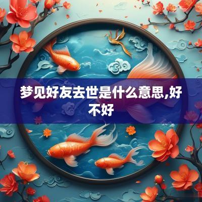 梦见好友去世是什么意思,好不好