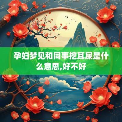 孕妇梦见和同事挖耳屎是什么意思,好不好