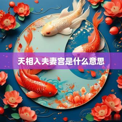 天相入夫妻宫是什么意思
