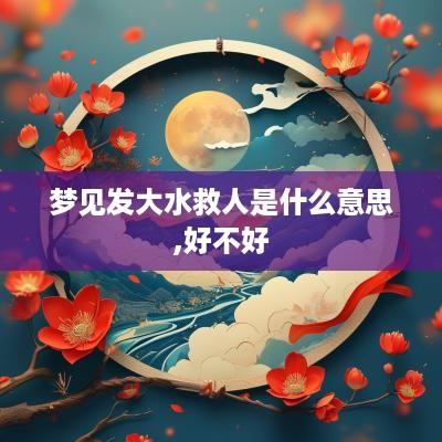 梦见发大水救人是什么意思,好不好