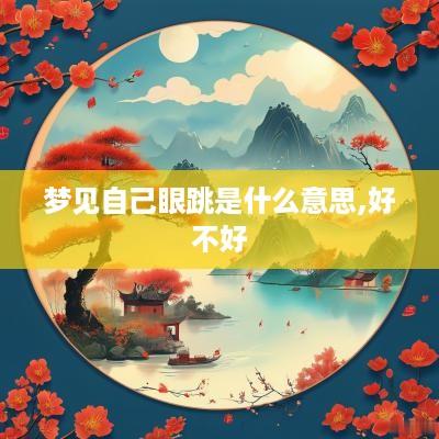 梦见自己眼跳是什么意思,好不好