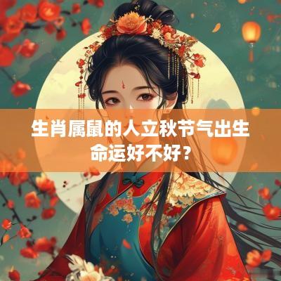 生肖属鼠的人立秋节气出生命运好不好？