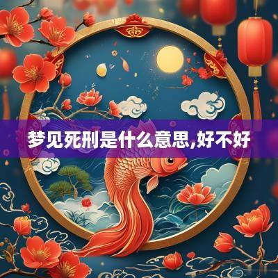 梦见死刑是什么意思,好不好