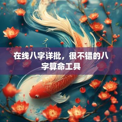 在线八字详批，很不错的八字算命工具