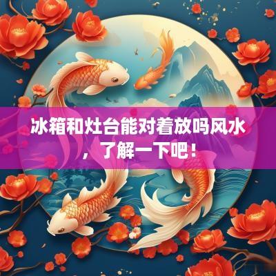 冰箱和灶台能对着放吗风水，了解一下吧！