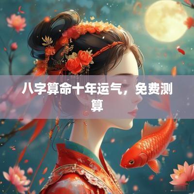 八字算命十年运气，免费测算