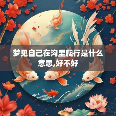 梦见自己在沟里爬行是什么意思,好不好