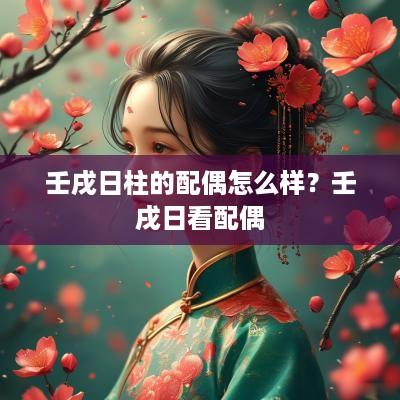 壬戌日柱的配偶怎么样？壬戌日看配偶