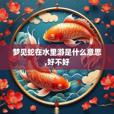 梦见蛇在水里游是什么意思,好不好