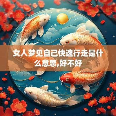 女人梦见自己快速行走是什么意思,好不好