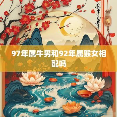 97年属牛男和92年属猴女相配吗