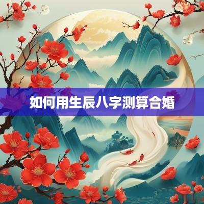 如何用生辰八字测算合婚