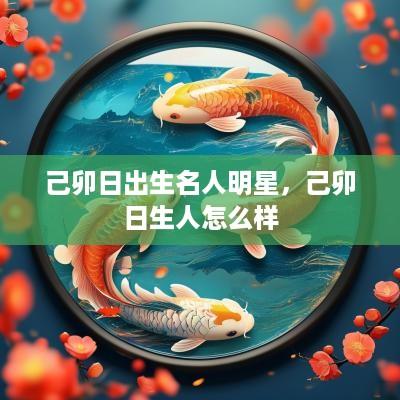 己卯日出生名人明星，己卯日生人怎么样