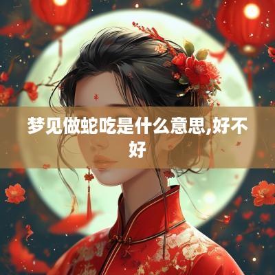 梦见做蛇吃是什么意思,好不好