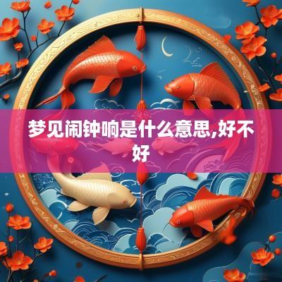 梦见闹钟响是什么意思,好不好