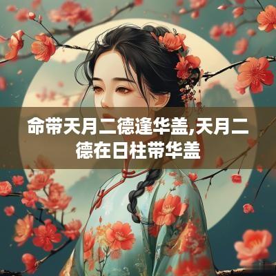 命带天月二德逢华盖,天月二德在日柱带华盖