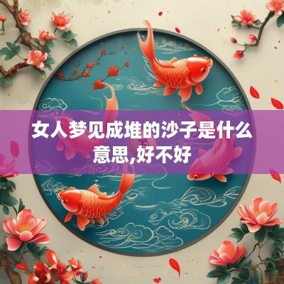 女人梦见成堆的沙子是什么意思,好不好