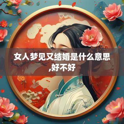 女人梦见又结婚是什么意思,好不好
