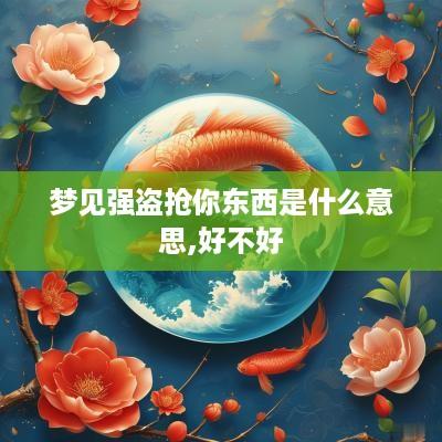 梦见强盗抢你东西是什么意思,好不好
