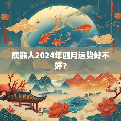 属猴人2025年四月运势好不好？
