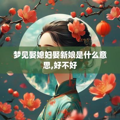 梦见娶媳妇娶新娘是什么意思,好不好