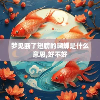 梦见断了翅膀的蝴蝶是什么意思,好不好