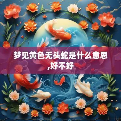 梦见黄色无头蛇是什么意思,好不好
