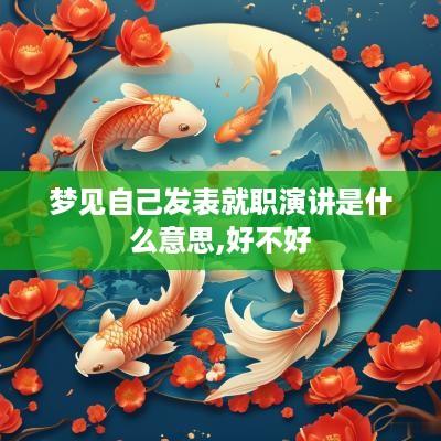 梦见自己发表就职演讲是什么意思,好不好
