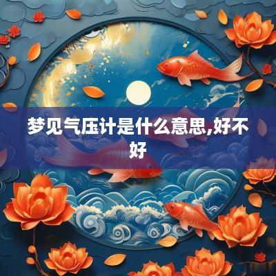 梦见气压计是什么意思,好不好