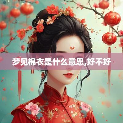 梦见棉衣是什么意思,好不好