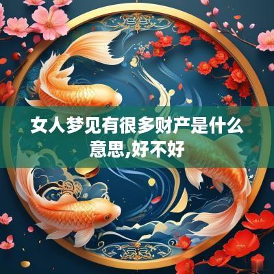 女人梦见有很多财产是什么意思,好不好
