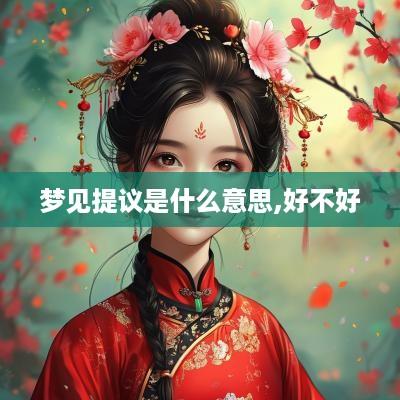 梦见提议是什么意思,好不好