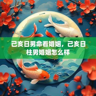 己亥日男命看婚姻，己亥日柱男婚姻怎么样