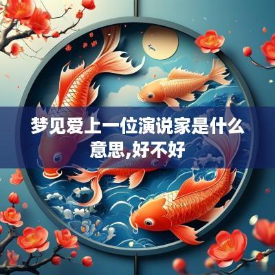 梦见爱上一位演说家是什么意思,好不好
