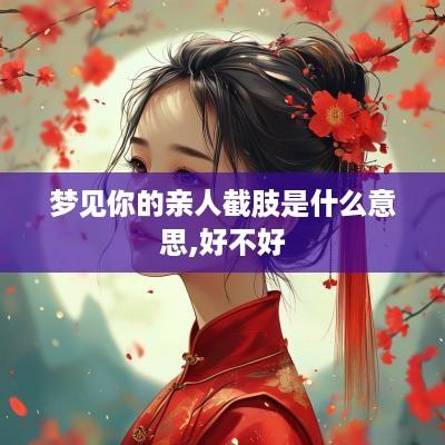 梦见你的亲人截肢是什么意思,好不好