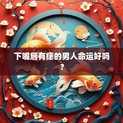 下嘴唇有痣的男人命运好吗？