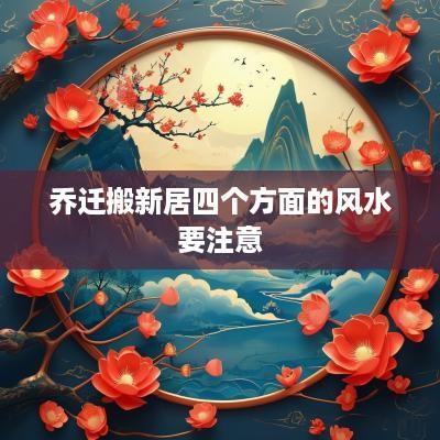 乔迁搬新居四个方面的风水要注意