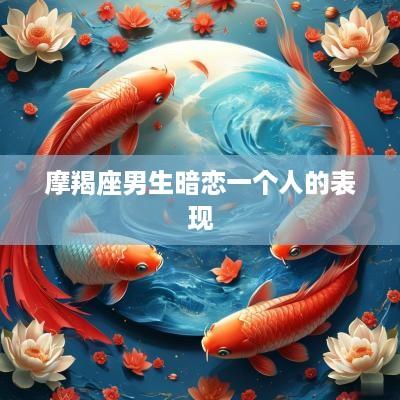 摩羯座男生暗恋一个人的表现