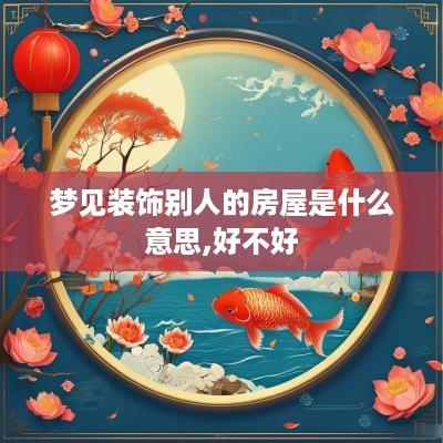 梦见装饰别人的房屋是什么意思,好不好