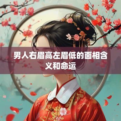 男人右眉高左眉低的面相含义和命运