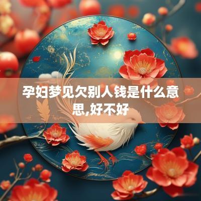孕妇梦见欠别人钱是什么意思,好不好