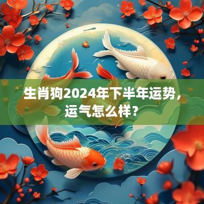 生肖狗2025年下半年运势，运气怎么样？