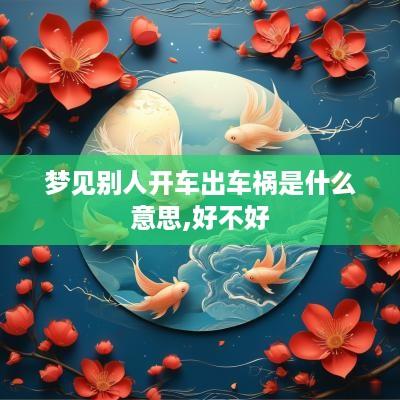 梦见别人开车出车祸是什么意思,好不好
