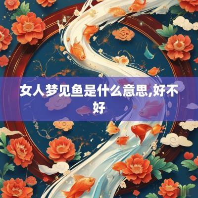 女人梦见鱼是什么意思,好不好