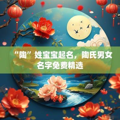 “陶”姓宝宝起名，陶氏男女名字免费精选