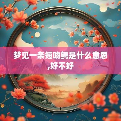 梦见一条短吻鳄是什么意思,好不好