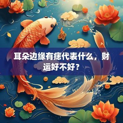 耳朵边缘有痣代表什么，财运好不好？