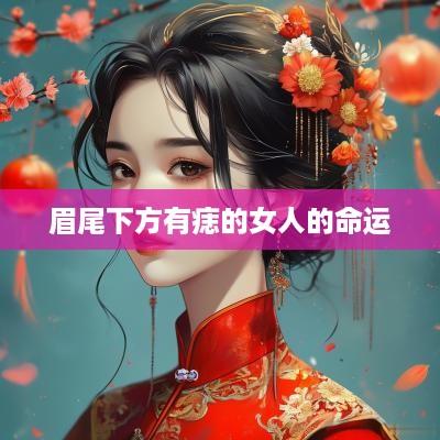 眉尾下方有痣的女人的命运