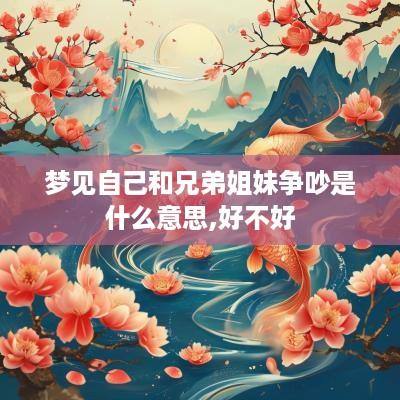 梦见自己和兄弟姐妹争吵是什么意思,好不好