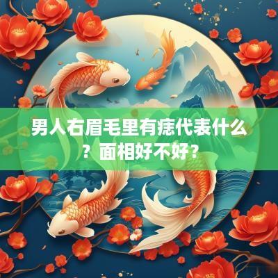 男人右眉毛里有痣代表什么？面相好不好？